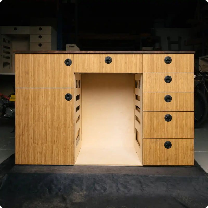 58 inch bamboo van galley