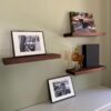 floating shelves, wall shelves, floating shelves kitchen, hardwood shelves, shelf organization, floating bookshelves, bookcase,