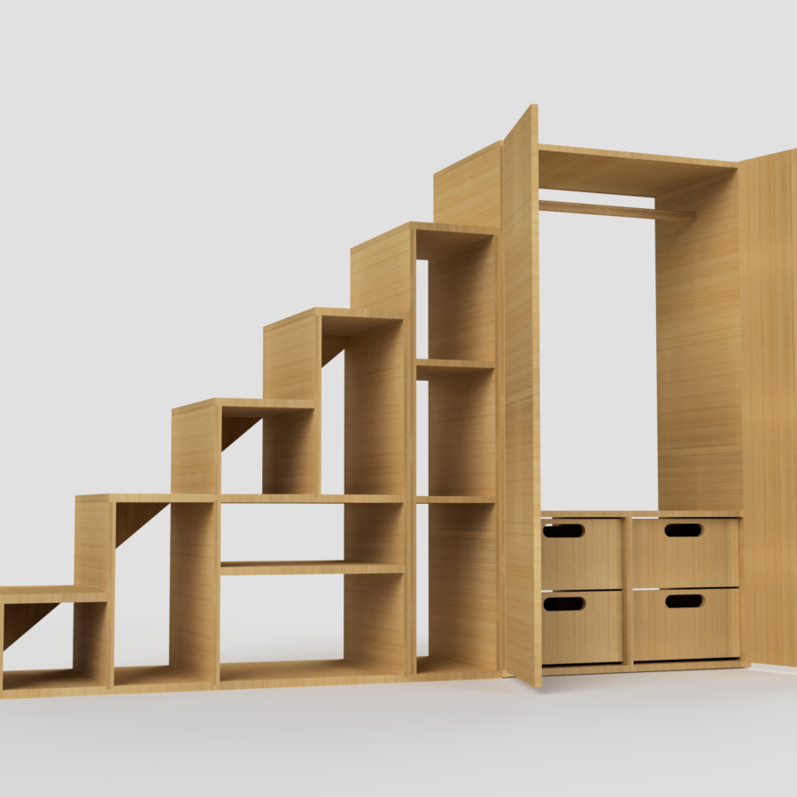 Customizable Tiny Home Loft Stairs