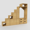 Tiny Home kit, tiny home components, DIY tiny home, Tiny home loft stairs, tiny home interior, tiny home build kit, loft stairs, under stair storage, multifunctional stair case, tiny home function, tiny home for sale