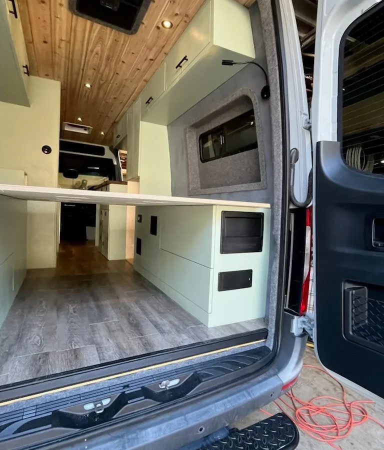 Minimalist Garage Cabinets with Bed Panels