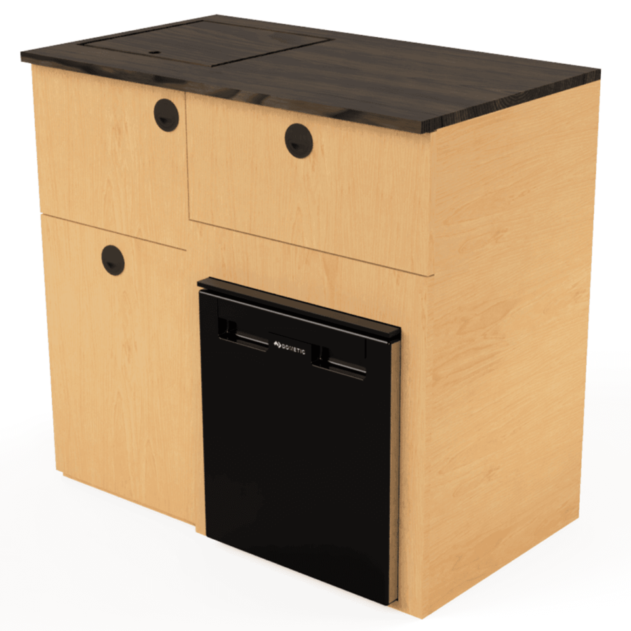 Mini Galley Front Fridge Van DIY Build