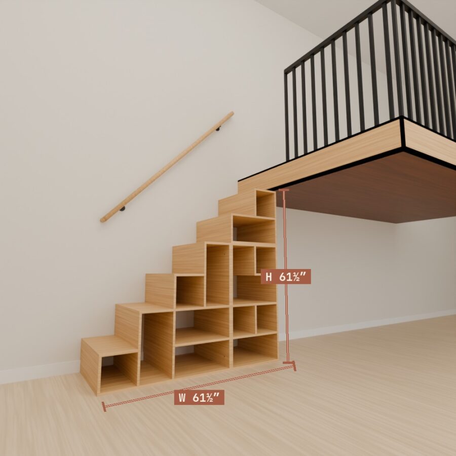Customizable Loft Stairs with Built-In Storage