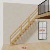 The 8.5 ft base model bamboo folding stair, 102 inches high and 96 inches long