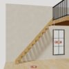 The 9 ft base model bamboo folding stair without railing, 108 inches high and 96 inches long