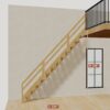 The 10.5 ft base model bamboo folding stair, 126 inches high and 114 inches long