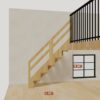 The 4.5 ft base model bamboo folding stair, 54 inches high and 51 inches long