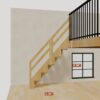 The 5 ft base model bamboo folding stair, 60 inches high and 51 inches long