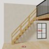 The 7 ft base model bamboo folding stair, 84 inches high and 78 inches long